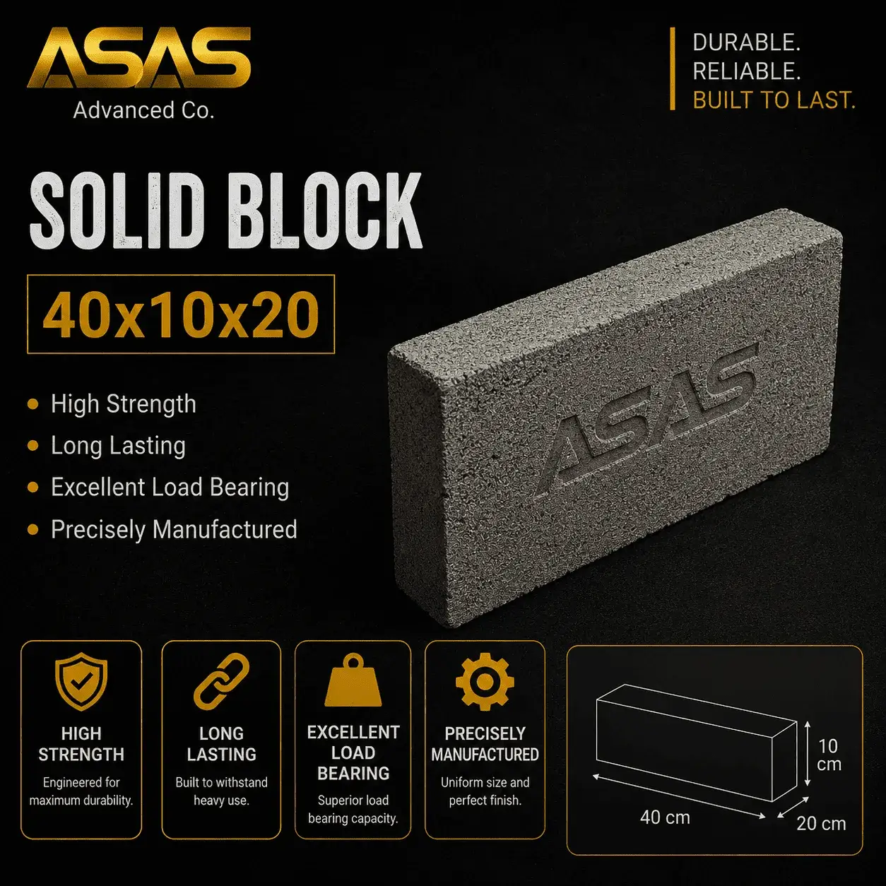 ASAS Advanced Co concrete block production factory in Saudi Arabia